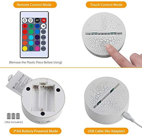 I Love you Multicolor 3D Night Light